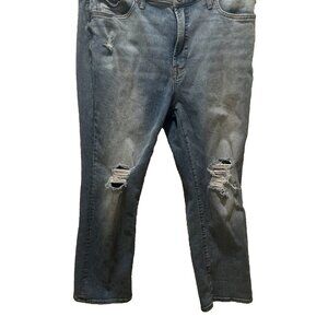 Seven7 Capri Jeans Womens 14 34x24 Distressed Ankle Stretch
